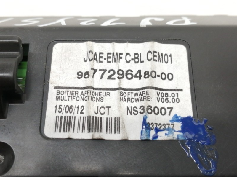 Recambio de pantalla multifuncion para citroën ds4 design referencia OEM IAM 967729648000  