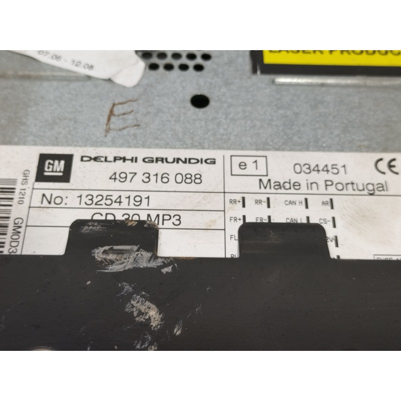 Recambio de sistema audio / radio cd para opel corsa d enjoy referencia OEM IAM 497316088  