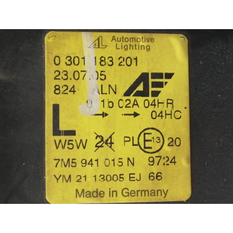 Recambio de faro izquierdo para ford galaxy (vy) ambiente referencia OEM IAM 0301183201 7M5941015N / 1305235532 1305235611