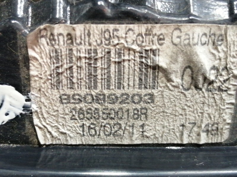 Recambio de piloto trasero izquierdo interior para renault scenic iii dynamique referencia OEM IAM 265550018R  