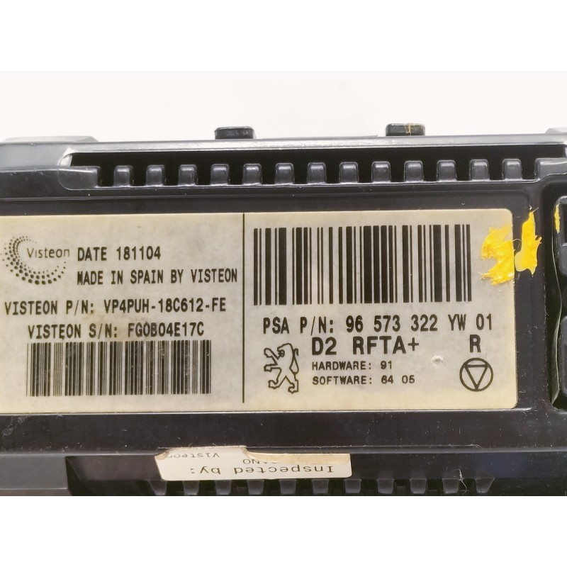 Recambio de mando calefaccion / aire acondicionado para peugeot 407 st sport referencia OEM IAM 96573322 96512442 96470287