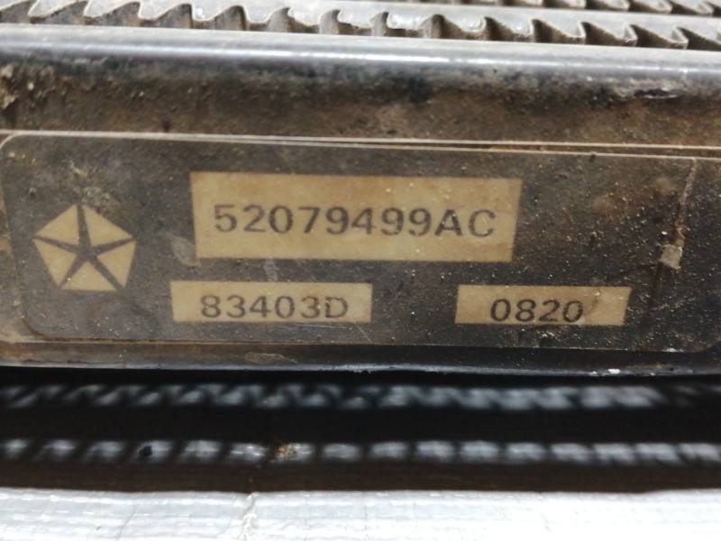 Recambio de intercooler para jeep gr.cherokee (wj/wg) 3.1 td laredo referencia OEM IAM 52079499AC 83403D 