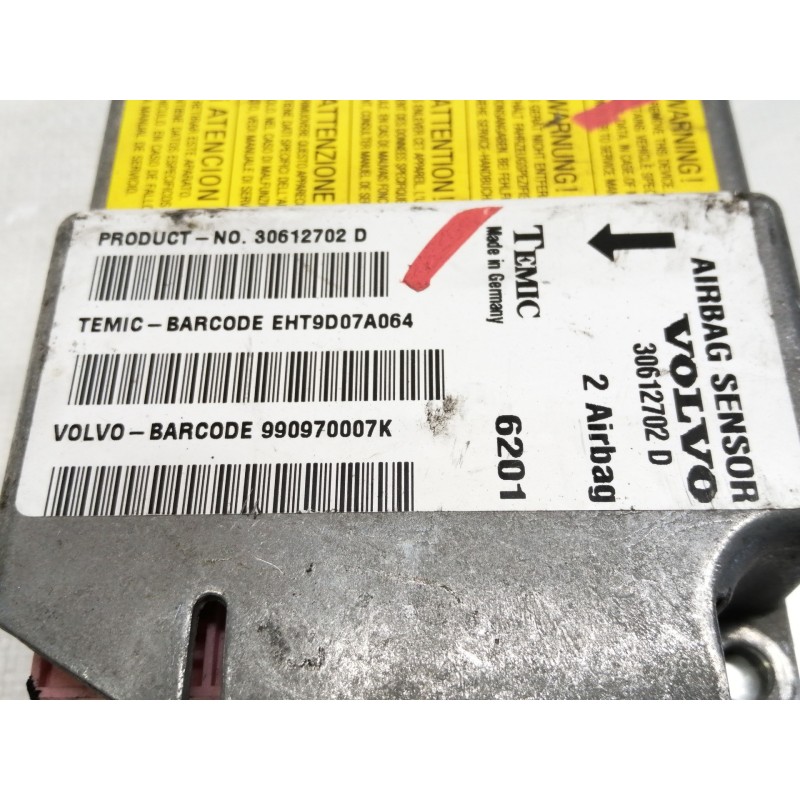 Recambio de centralita airbag para volvo s40 berlina 1.8i referencia OEM IAM 30612702D  