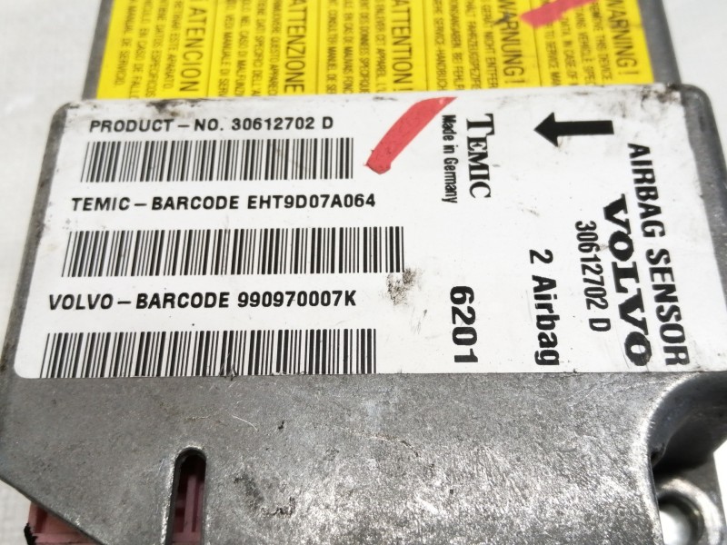 Recambio de centralita airbag para volvo s40 berlina 1.8i referencia OEM IAM 30612702D  