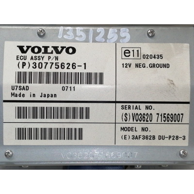 Recambio de pantalla multifuncion para volvo xc90 d5 kinetic (5 asientos) (136kw) referencia OEM IAM 307756261 V0362071569007 3A