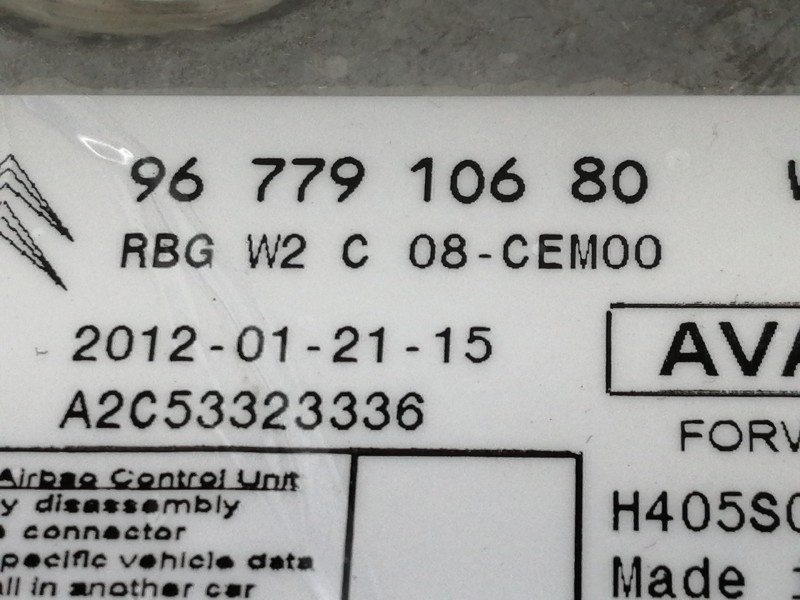 Recambio de centralita airbag para peugeot 508 active referencia OEM IAM 9677910680  