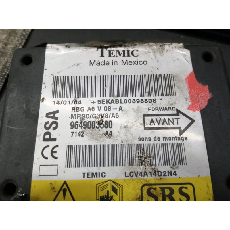 Recambio de centralita airbag para citroën c2 sx referencia OEM IAM 9649003580  