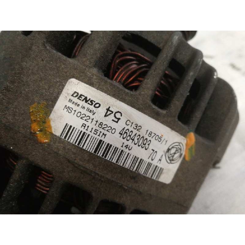 Recambio de alternador para fiat seicento (187) l.e. michael schumacher wm 2000 referencia OEM IAM 46843093 MS1022118220 