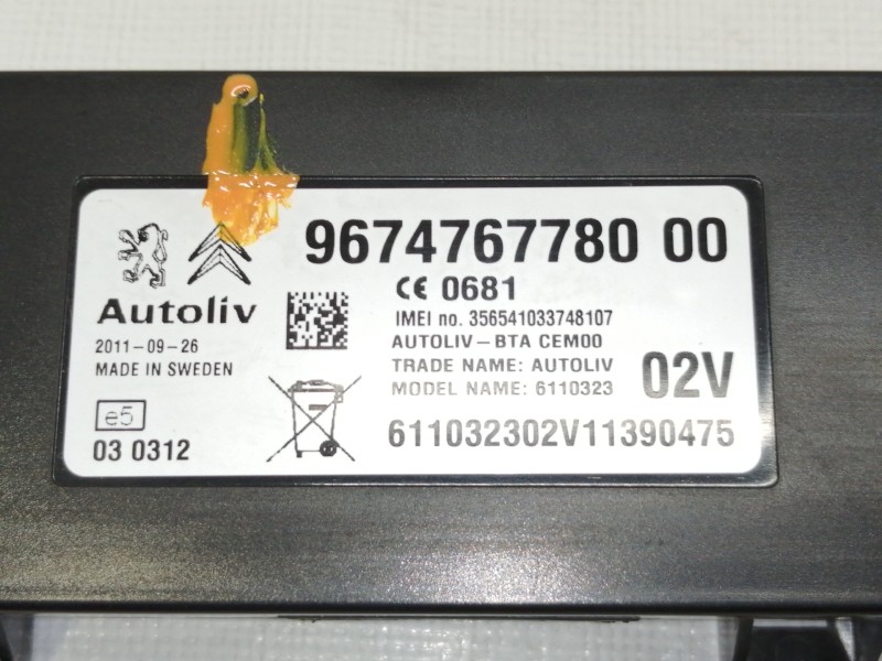 Recambio de modulo electronico para peugeot 508 active referencia OEM IAM 967476778000  