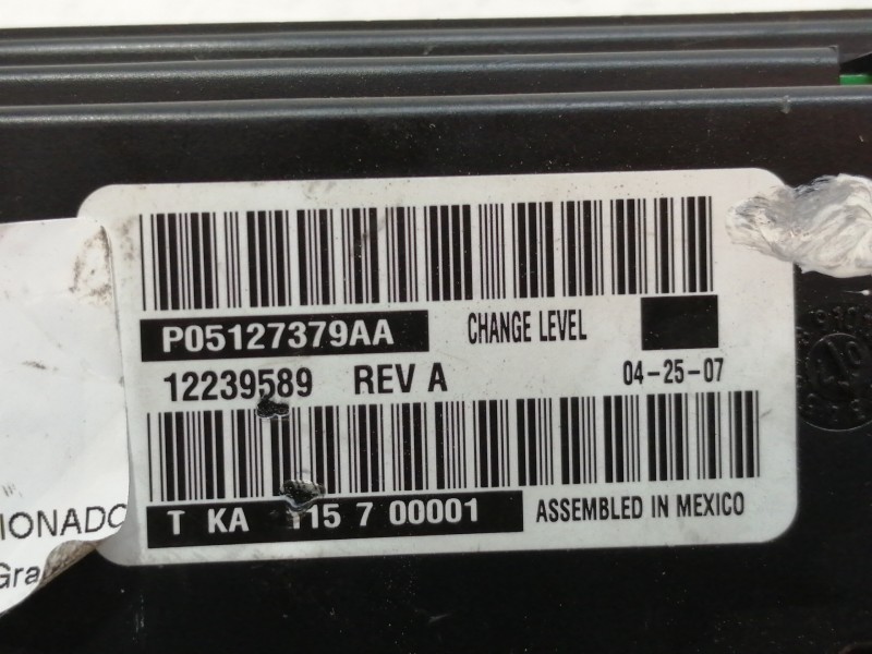 Recambio de mando climatizador para chrysler voyager (rg) 2.8 crd se grand voyager (d) referencia OEM IAM P05127379AA  