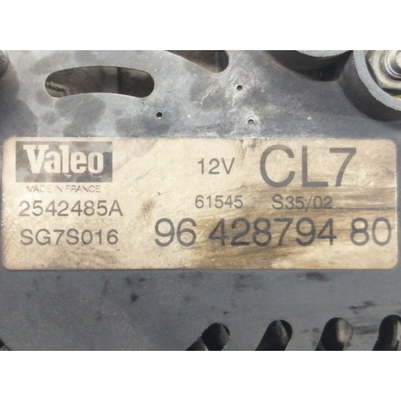 Recambio de alternador para citroën c3 1.4 sx plus referencia OEM IAM 9642879480  