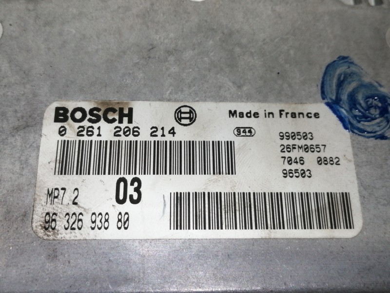 Recambio de centralita motor uce para citroën xsara berlina 1.6 attraction referencia OEM IAM 0261206214  