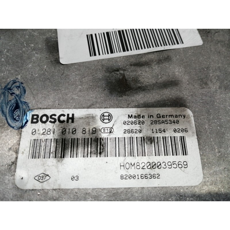 Recambio de centralita motor uce para renault scenic (ja..) 1.9 dci authentique referencia OEM IAM 0281010819  