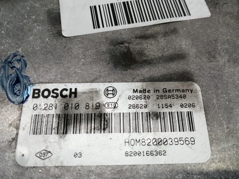 Recambio de centralita motor uce para renault scenic (ja..) 1.9 dci authentique referencia OEM IAM 0281010819  