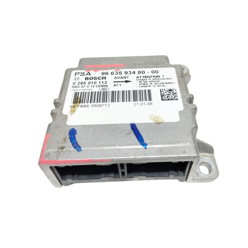 Recambio de centralita airbag para peugeot 207 1.4 referencia OEM IAM 9663593480  