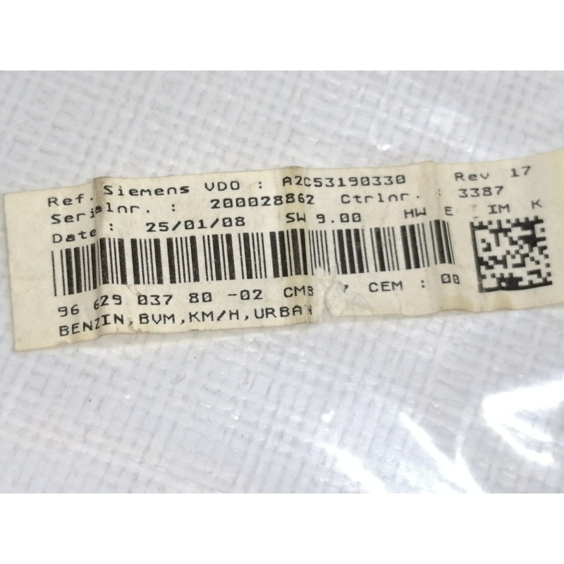 Recambio de cuadro instrumentos para peugeot 207 1.4 referencia OEM IAM 9662903780  