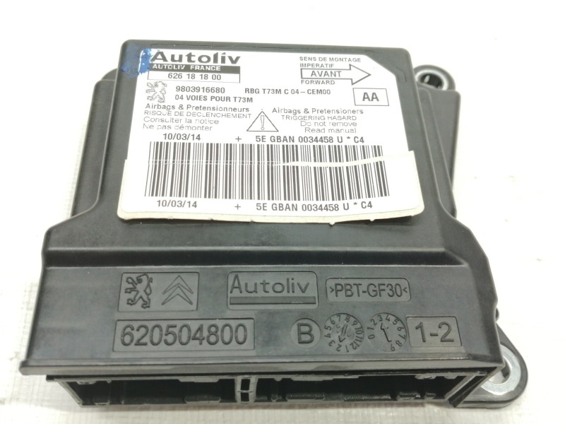 Recambio de centralita airbag para peugeot 308 access referencia OEM IAM 626181800 9803916680 / 608762100B 620504800