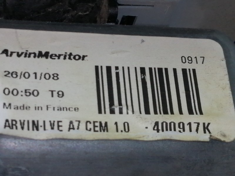 Recambio de elevalunas delantero izquierdo para peugeot 207 1.4 referencia OEM IAM 400917K  