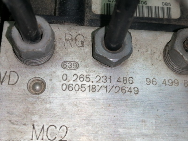 Recambio de abs para citroën c4 coupe collection referencia OEM IAM 0265231486  