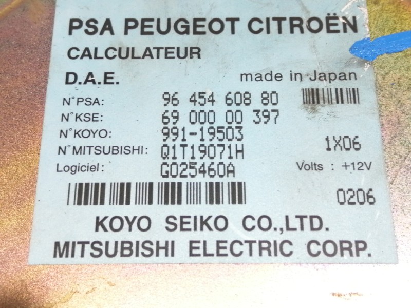 Recambio de centralita direccion para citroën c3 1.4 sx plus referencia OEM IAM 9645460880 9645460880 6900000397