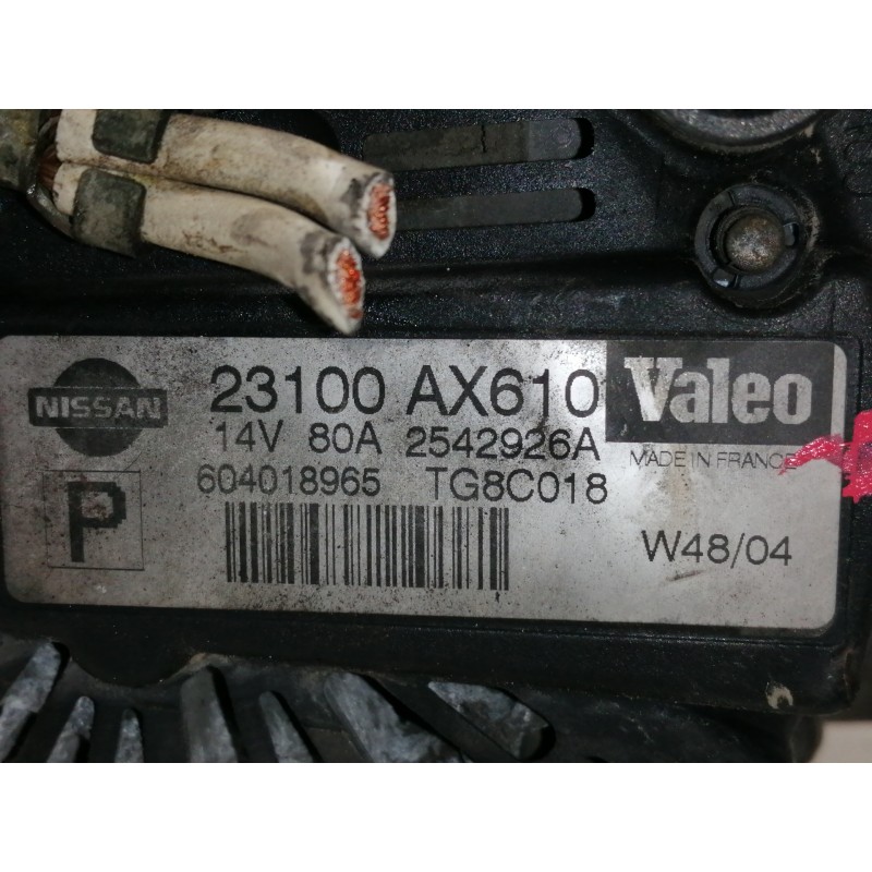 Recambio de alternador para nissan micra (k12e) acenta referencia OEM IAM 23100AX610  
