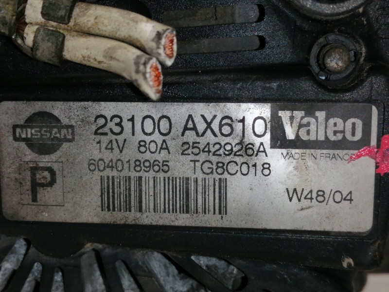 Recambio de alternador para nissan micra (k12e) acenta referencia OEM IAM 23100AX610  