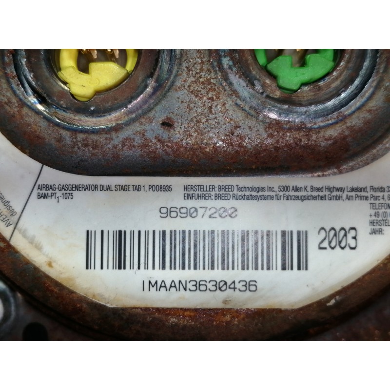 Recambio de airbag delantero izquierdo para fiat multipla (186) 1.9 jtd cat referencia OEM IAM 7353148010 96907200 