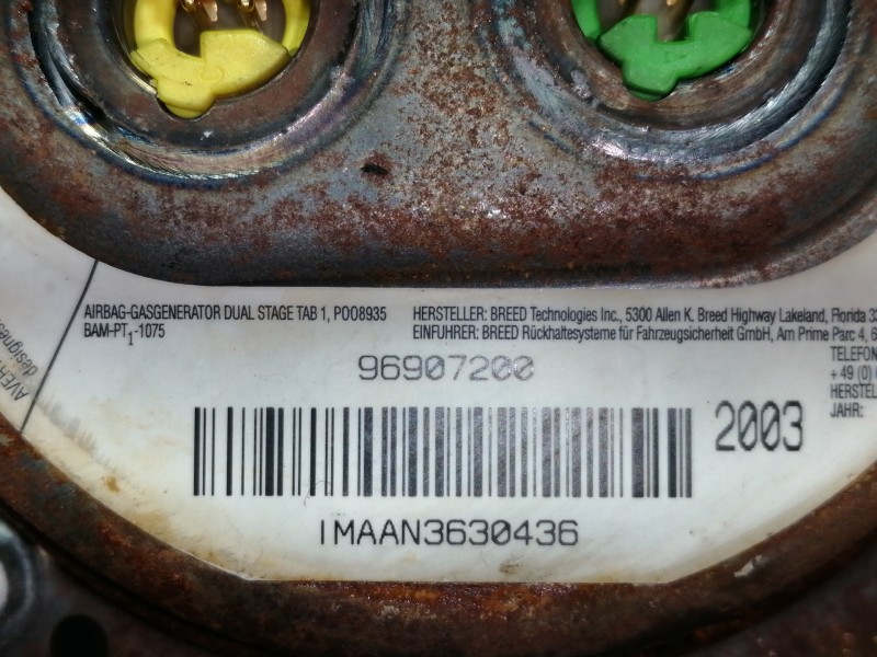 Recambio de airbag delantero izquierdo para fiat multipla (186) 1.9 jtd cat referencia OEM IAM 7353148010 96907200 