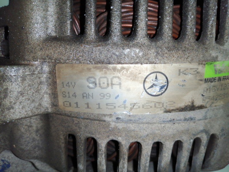 Recambio de alternador para mercedes-benz clase a (w168) 160 (168.033) referencia OEM IAM 0111545602  