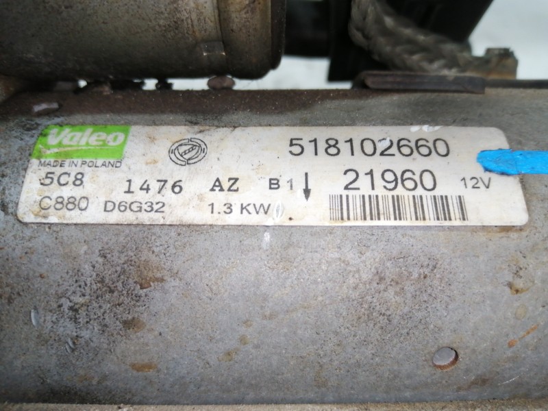 Recambio de motor arranque para fiat linea (110) activa (110.0/111.0) referencia OEM IAM 518102660  