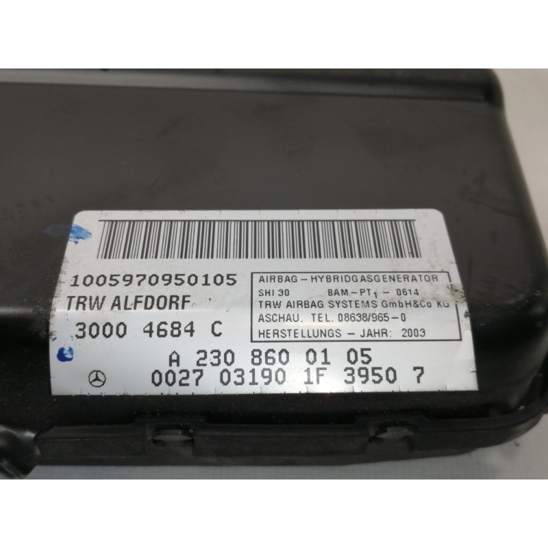 Recambio de airbag lateral delantero izquierdo para mercedes-benz clase sl (w230) roadster 500 (230.475) referencia OEM IAM A230
