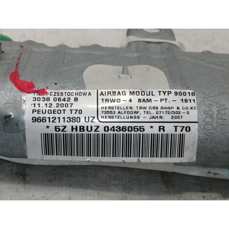Recambio de airbag cortina delantero izquierdo para peugeot 308 gt referencia OEM IAM 9661211380UZ 30380642B 