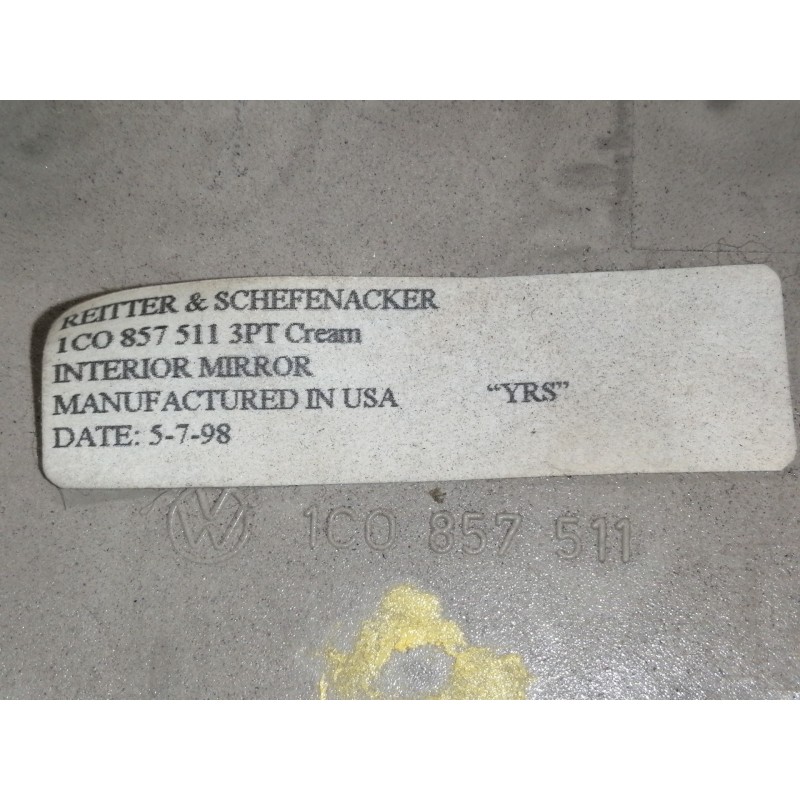 Recambio de espejo interior para volkswagen new beetle (9c1/1c1) 2.0 referencia OEM IAM 1C08575113PT 296055 
