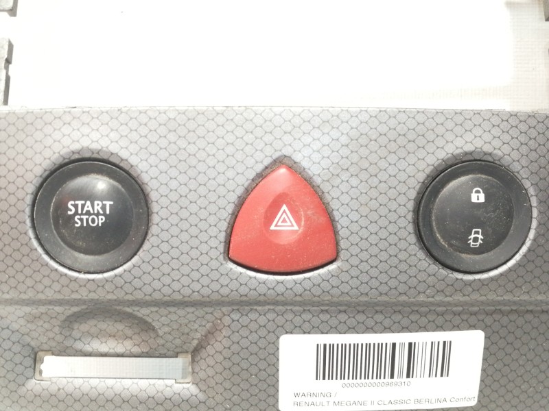 Recambio de warning para renault megane ii classic berlina confort authentique referencia OEM IAM 8200095493  