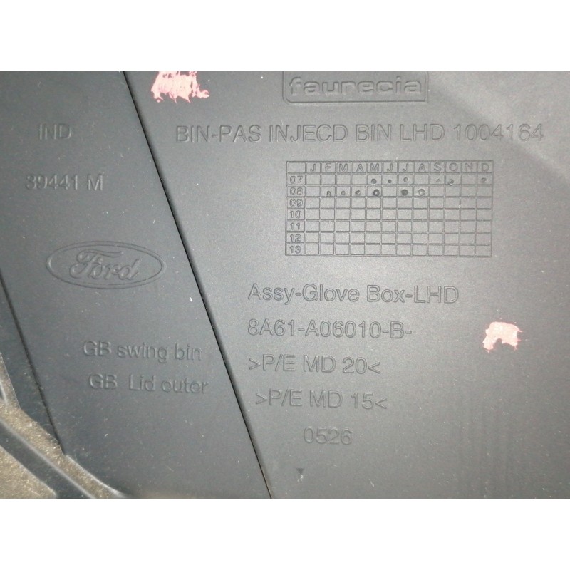 Recambio de guantera para ford fiesta (cb1) ghia referencia OEM IAM 8A61A06010B  