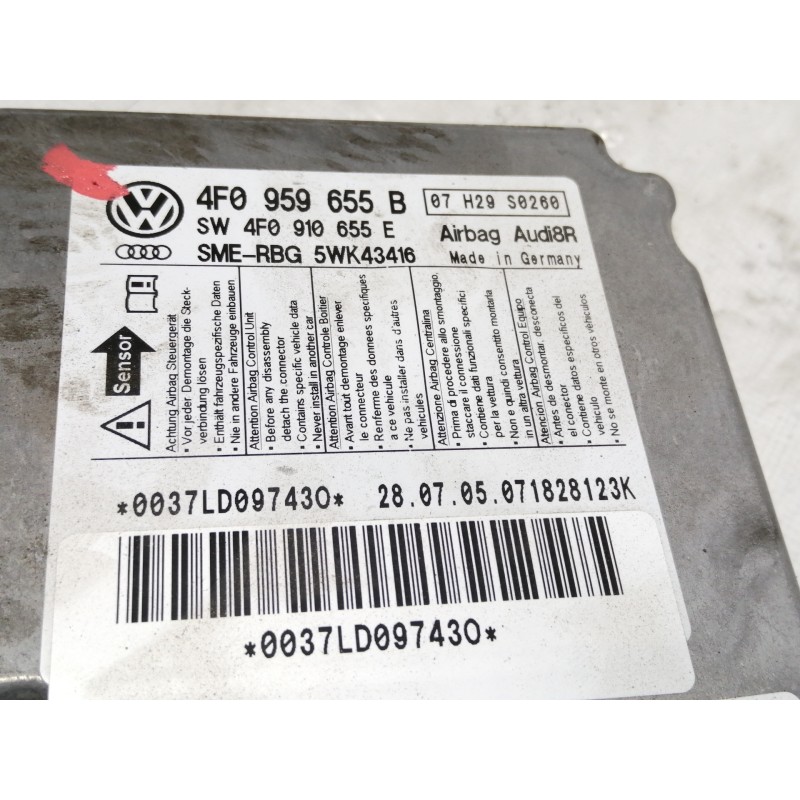 Recambio de centralita airbag para audi a6 berlina (4f2) 2.0 tdi referencia OEM IAM 4F0959655B  