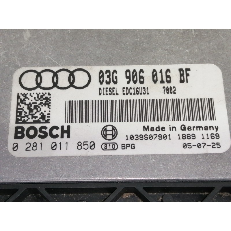 Recambio de centralita motor uce para audi a6 berlina (4f2) 2.0 tdi referencia OEM IAM 03G906016BF  