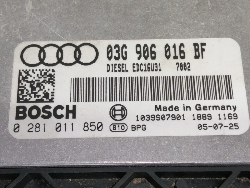 Recambio de centralita motor uce para audi a6 berlina (4f2) 2.0 tdi referencia OEM IAM 03G906016BF  