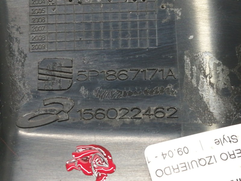 Recambio de mando elevalunas delantero izquierdo para seat toledo (5p2) stylance / style referencia OEM IAM 5P1867171A  