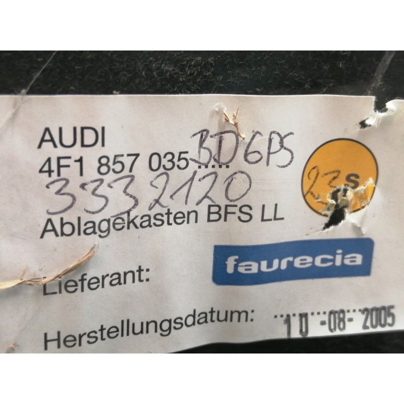 Recambio de guantera para audi a6 berlina (4f2) 2.0 tdi referencia OEM IAM 4F1857035  