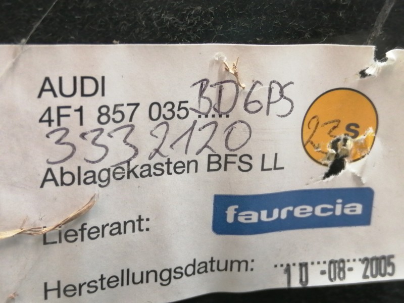 Recambio de guantera para audi a6 berlina (4f2) 2.0 tdi referencia OEM IAM 4F1857035  