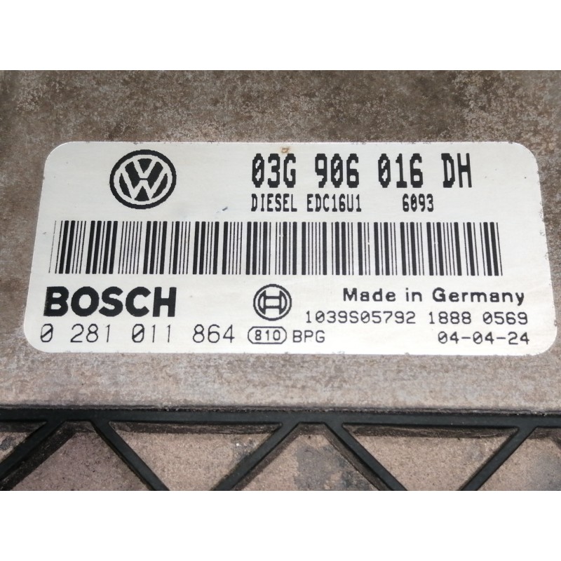 Recambio de centralita motor uce para seat altea (5p1) reference referencia OEM IAM 03G906016DH 0281011864 1039S05792