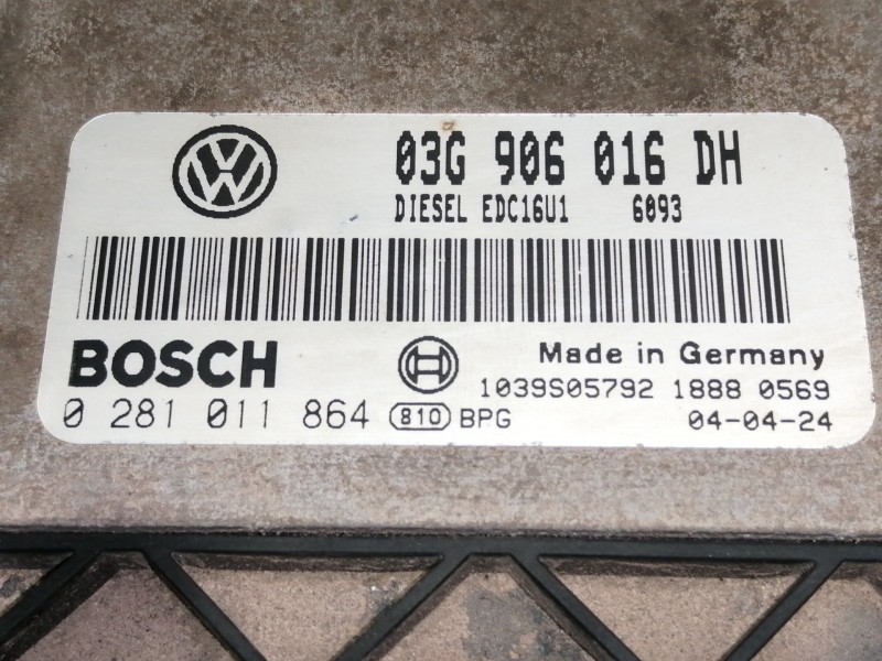Recambio de centralita motor uce para seat altea (5p1) reference referencia OEM IAM 03G906016DH 0281011864 1039S05792