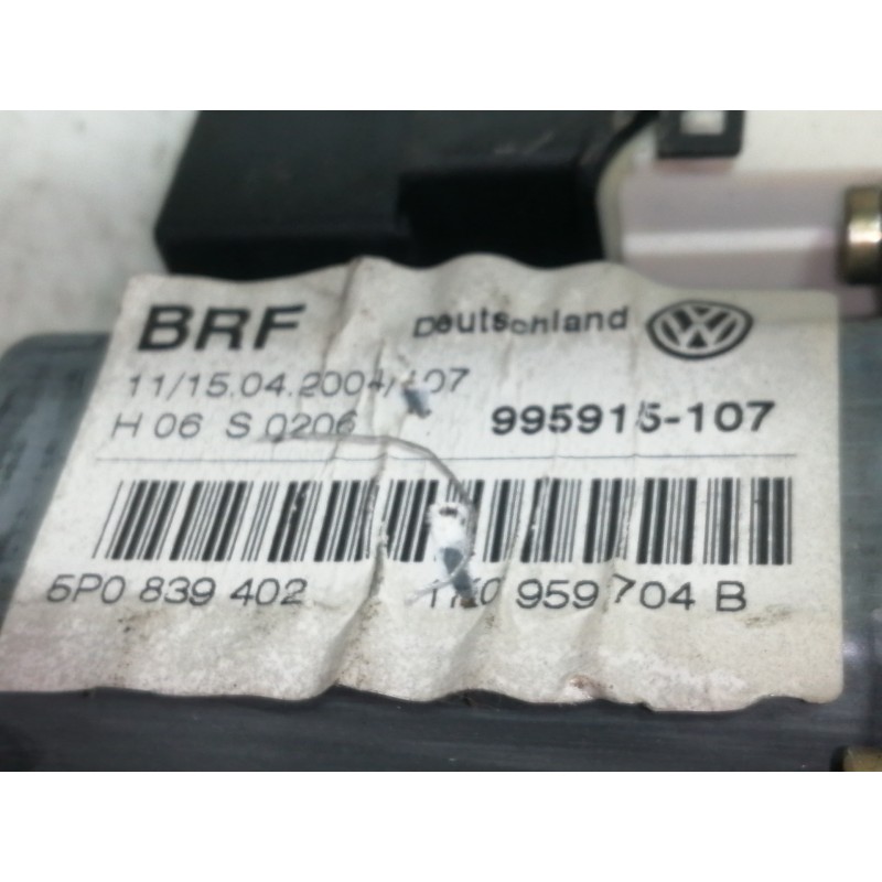 Recambio de elevalunas trasero derecho para seat altea (5p1) reference referencia OEM IAM 5P0839402 996644100 995915107