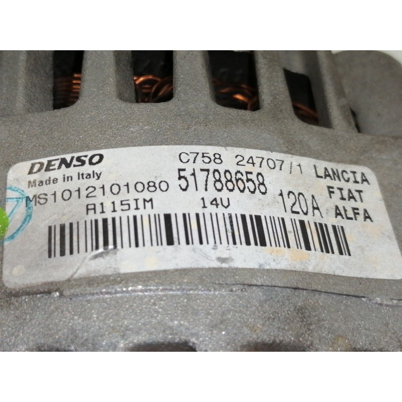 Recambio de alternador para fiat bravo (198) 1.4 16v t jet active referencia OEM IAM MS1012101080  