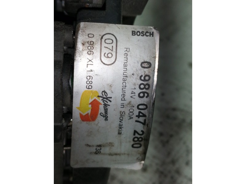 Recambio de alternador para opel corsa c club referencia OEM IAM 0986047280  