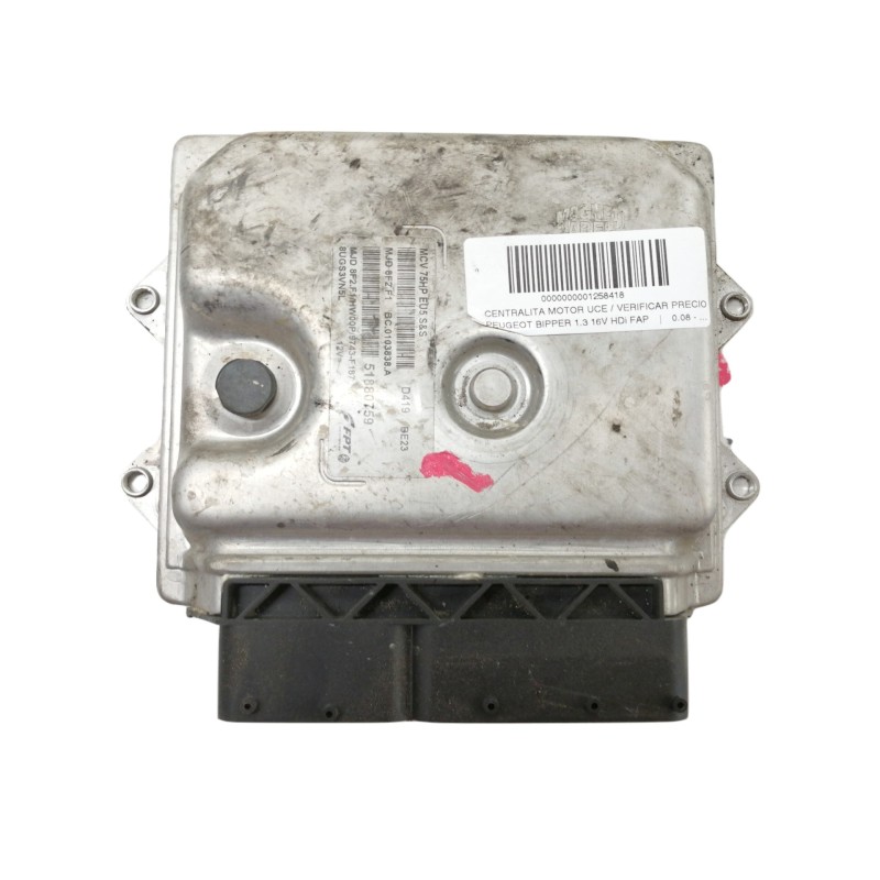 Recambio de centralita motor uce para peugeot bipper 1.3 16v hdi fap referencia OEM IAM 51880759  