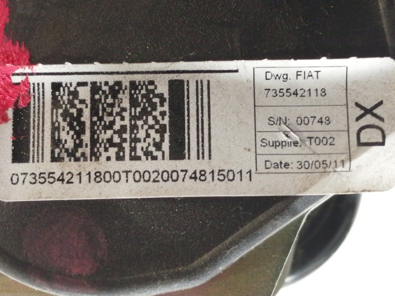 Recambio de cinturon seguridad delantero derecho para peugeot bipper 1.3 16v hdi fap referencia OEM IAM 735542118  