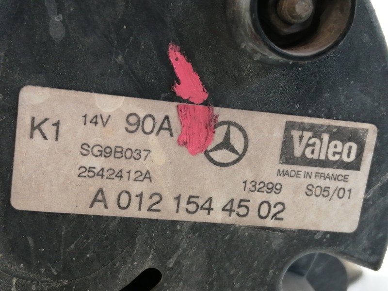 Recambio de alternador para mercedes-benz clase a (w168) 140 (168.031) referencia OEM IAM A0121544502  