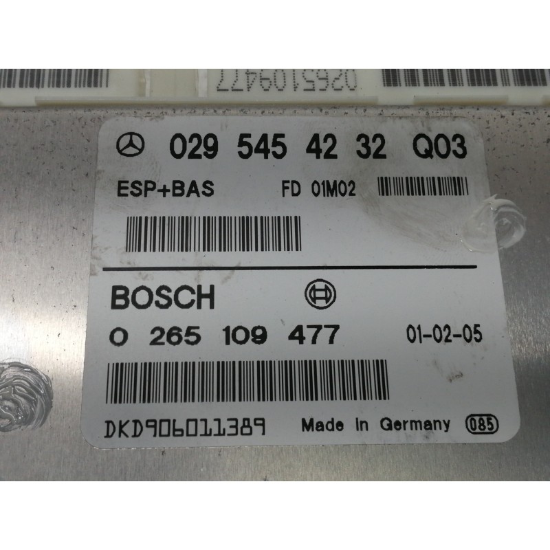 Recambio de centralita abs para mercedes-benz clase a (w168) 140 (168.031) referencia OEM IAM 0295454232Q03  